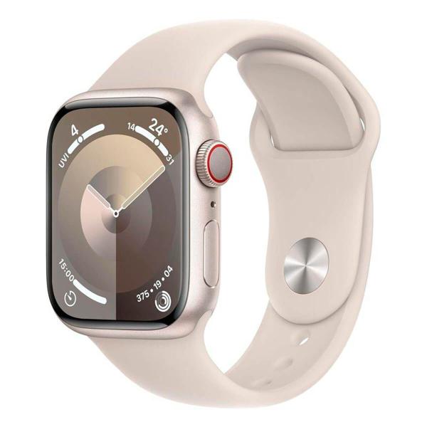 Apple Watch Series 9 GPS 41mm Aluminio y Correa deportiva Blanco Estrella MR8T3QL-A - Talla S-M