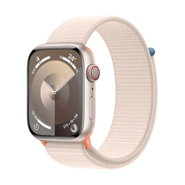 Apple Watch Series 9 GPS 41mm Aluminio Blanco y Correa Deportiva Loop Blanca (Starlight)