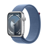 Apple Watch Series 9 GPS 45mm Aluminio Plata y Correa Deportiva Loop Azul (Winter Blue)