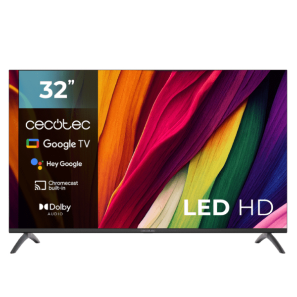 TELEVISION LED 32" CECOTEC HD GOOGLE TV AUDIO GOOGLE VOICE ASSITANT CHROMECAST