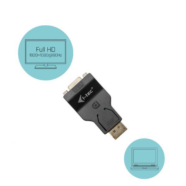 Adaptador Displayport A Vga, Fhd-60