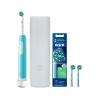 Braun Oral-b Series Pro 1 Caribeean Blue - Cepillo De Dientes Eléctrico + Estuche + 2 Recambios