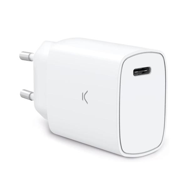 Ksix Cargador Red Eléctrica Blanco - Usb-c 20w - Carga Rápida