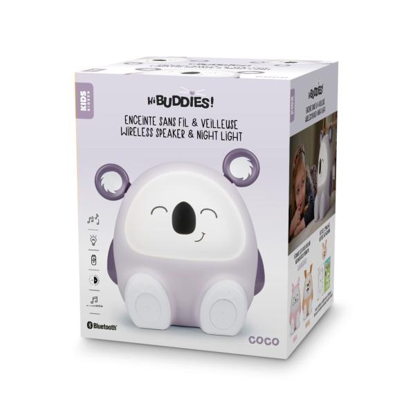 Bigben kids wireless BT speaker with night light koala shape purple btkidskoala