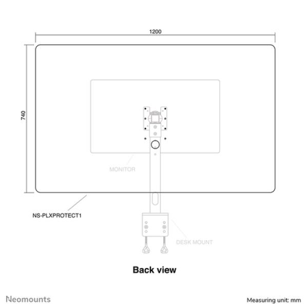 Neomounts Pantalla transparente de