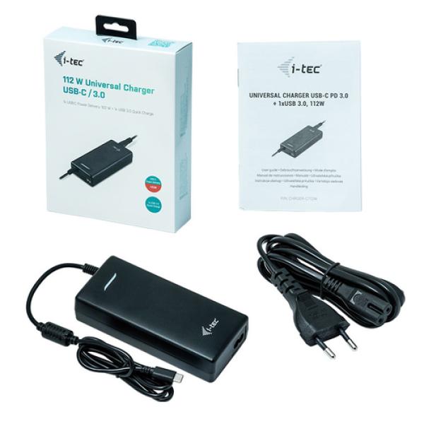 i-tec CHARGER-C112W cargador de dispositivo móvil Universal Negro Corriente alterna Interior