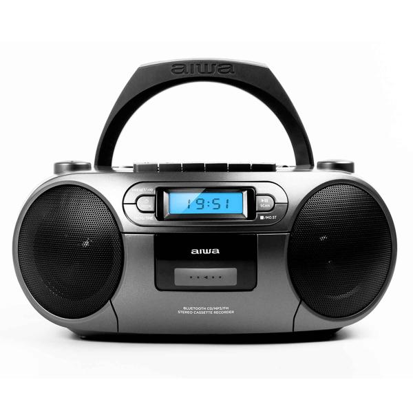 Aiwa Bbtc-550mg Grey - Radio Cd Y Cassette Portátil