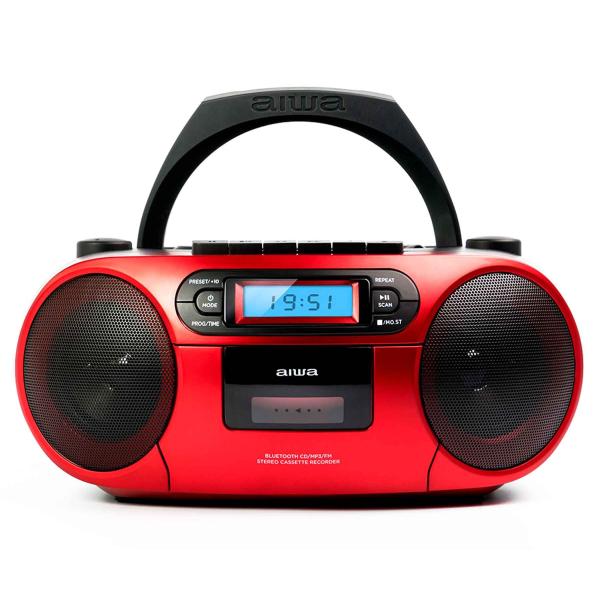 Aiwa Bbtc-550rd Red - Radio Cd Y Cassette Portátil