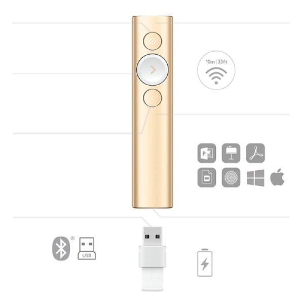 Spotlight Presentation Remote Gold