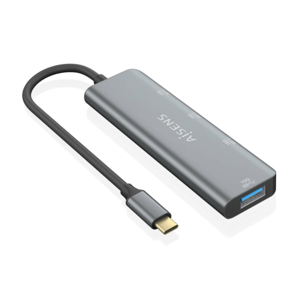 HUB AISENS USB 3.2 GEN2 10G USB-C USB-C-M-1XUSB-C-H-3XUSB-A-H 15CM