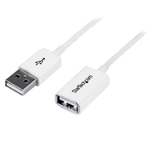 3m White USB 2.0 Extension Cable - M-F