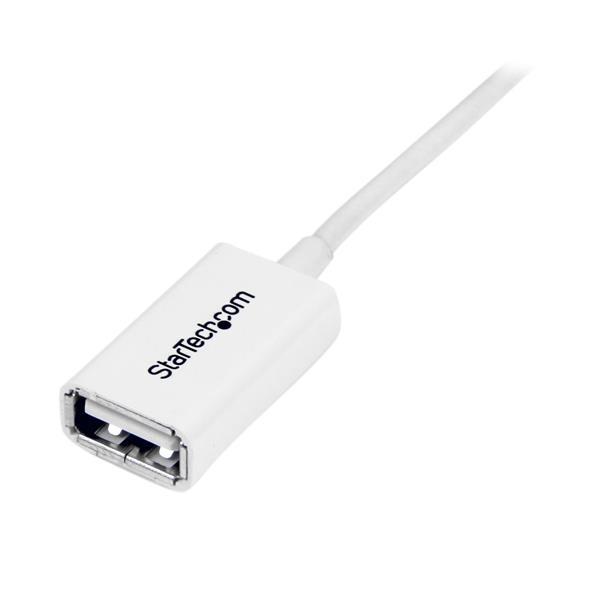 3m White USB 2.0 Extension Cable - M-F