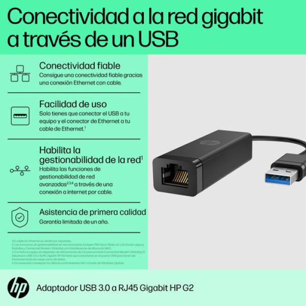 HP USB 3.0 to Gig RJ45 Adapter G2