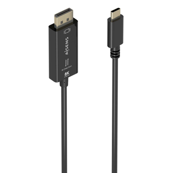 CABLE CONVERSOR AISENS BIDIRECCION USB-C A DISPLAYPORT 8K@60HZ 1.8M