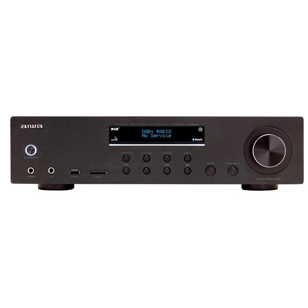 Aiwa Amr-200dab Black - Amplificador Estéreo De Alta Potencia 200w