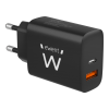 CARGADOR MOVIL EWENT RAPIDO USB-C y QC3.0 20W