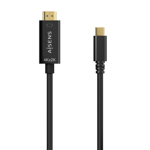 CABLE CONVERSOR AISENS 4K30HZ USB-C-M-HDMI-M NEGRO 0.8M