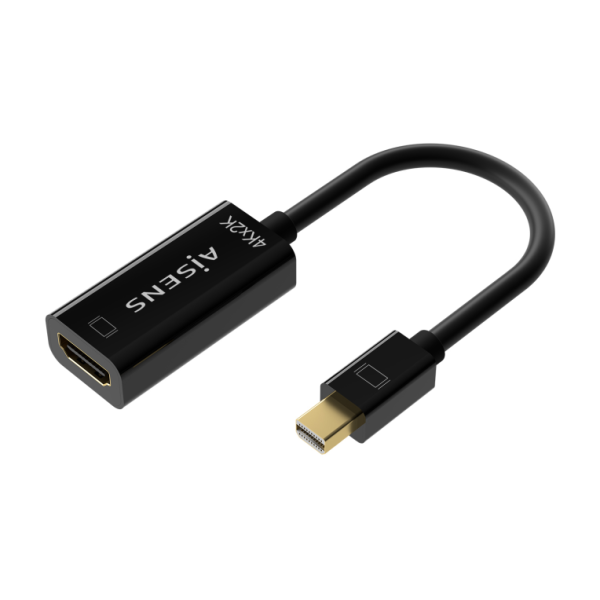 CONVERSOR AISENS MINI DISPLAYPORT V1.2 A HDMI V1.4 4K30HZ A-H 15CM