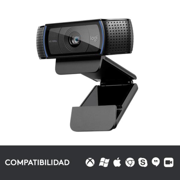 Logitech Hd Pro C920 cámara web 3 MP 1920 x 1080 Pixeles USB 2.0 Negro