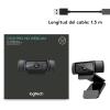 Logitech Hd Pro C920 cámara web 3 MP 1920 x 1080 Pixeles USB 2.0 Negro