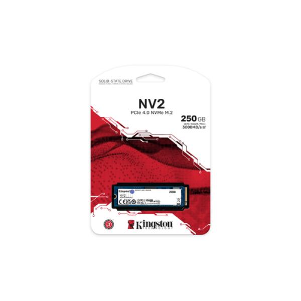 Kingston 250GB NV2 M.2 2280 pcie 4.0 nvme SSD snv2s-250g