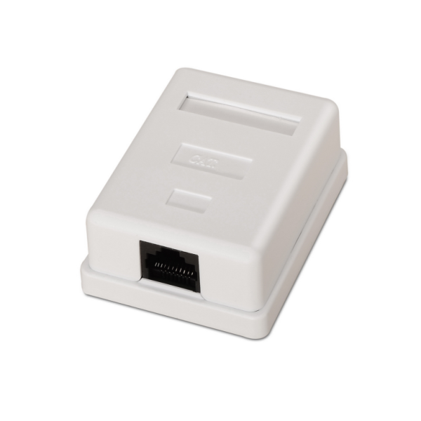 ROSETA DE SUPERFICIE AISENS RJ45 CAT.6 UTP 1 TOMA BLANCO