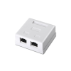 ROSETA DE SUPERFICIE AISENS RJ45 CAT.6 FTP 2 TOMAS BLANCO