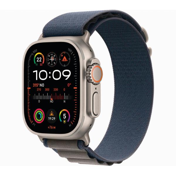 Apple Watch Ultra 2 GPS + Cellular 49mm Titanio con Correa Alpine Loop Azul - Talla S