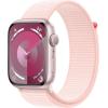 Apple Watch Series 9 GPS 45mm Pink Aluminium Case with Light Pink Sport Loop (MR9J3ET-A) Pink