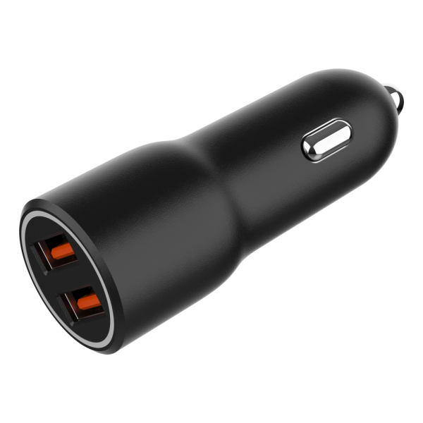 CARGADOR RAPIDO PARA COCHE GEMBIRD CON 2 PUERTOS USB, QC3.0, 36 W, NEGRO