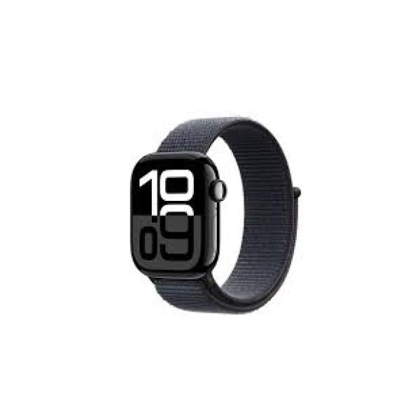 Apple watch series 10 42MM JET black aluminium case with INK sport loop GPS mwwg3qc-a