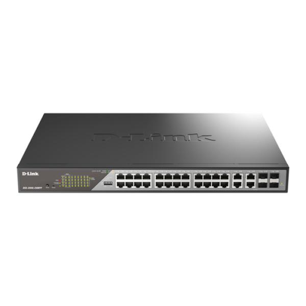 D-Link DSS-200G-28MPP switch Gestionado L2 Gigabit Ethernet (10/100/1000) Energía sobre Ethernet (PoE) 1U Gris