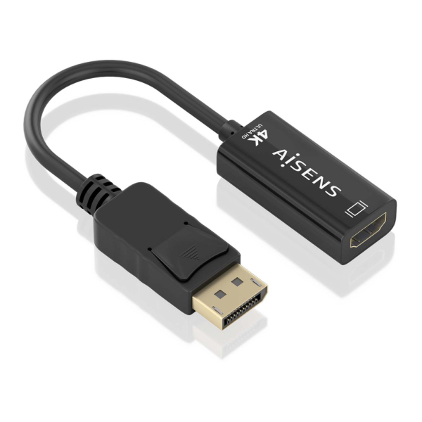 CONVERSOR AISENS DISPLAYPORT-M A HDMI-H 4K@60HZ NEGRO 15CM