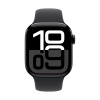 Apple Watch Series 10 GPS 46mm Aluminio Negro (Jet Black) y Correa Deportiva Negra - Talla S-M