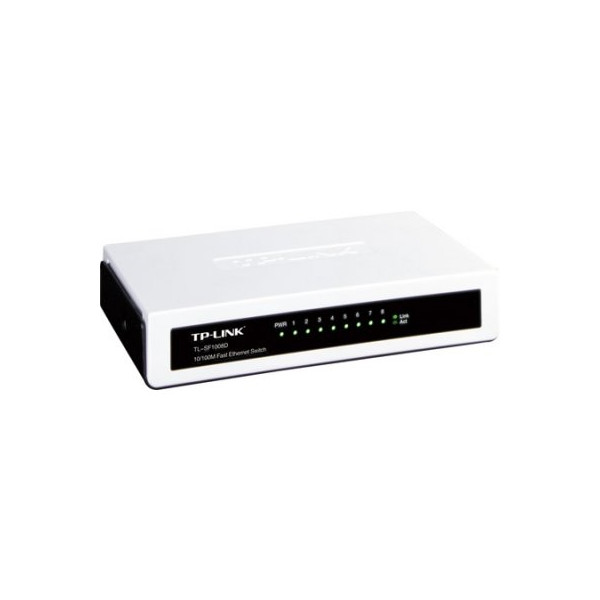 TP-LINK TL-SF1008D Switch 8p 10/100M Mini plastica - Immagine 1