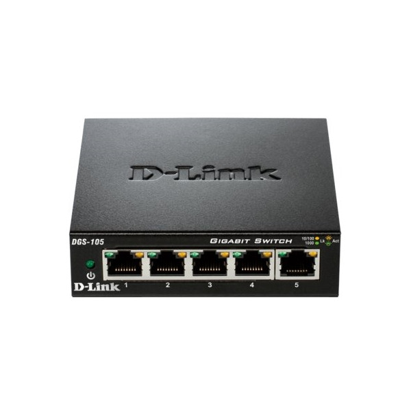 D-Link DGS-105 Switch 5p 10/100/1000Mbps RJ45 - Immagine 1