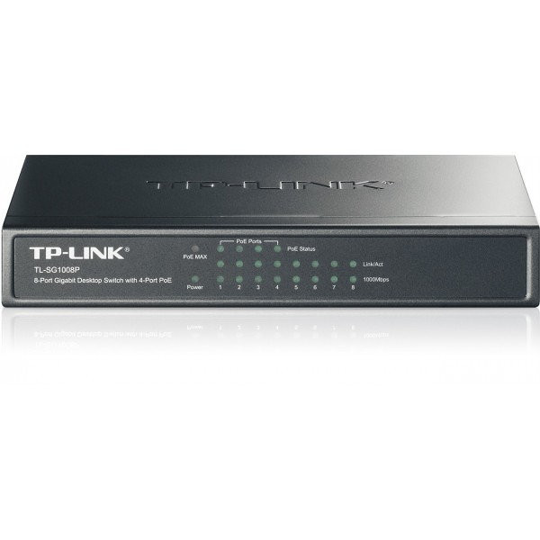 TP-LINK TL-SG1008P Gigabit Ethernet (10/100/1000) Energía sobre Ethernet (PoE) Gris switch - Imagen 1