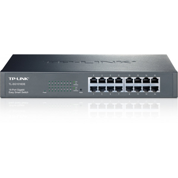 TP-LINK TL-SG1016DE Gestionado L2 Gigabit Ethernet (10/100/1000) Negro switch - Imagen 1
