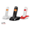 Telefonos Inalambricos Dect S12 Trio Colores (negro-blanco-rojo) - Imagen 1