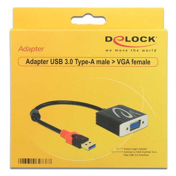 DELOCK Adattatore USB 3.0 Type-A maschio a VGA femmina - Immagine 2