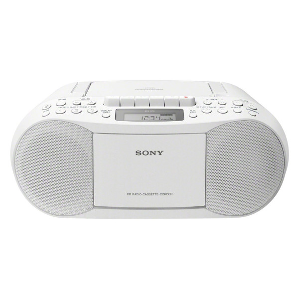 Sony Cfds70w Blanco Radio Cassette Con Cd Y Sintonizador Am/fm - Imagen 1