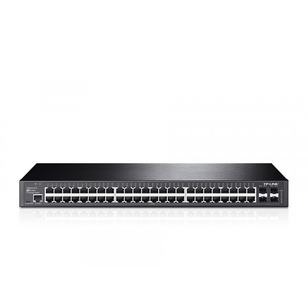 TP-LINK T2600G-52TS (TL-SG3452) Managed network switch L2+ Gigabit Ethernet (10/100/1000) 1U Negro - Imagen 1