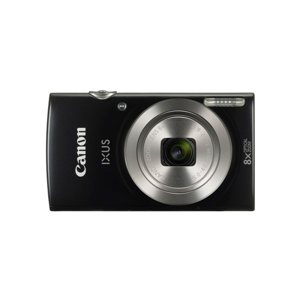Canon Ixus 185 nero Kit 20MP zoom 8x fotocamera grandangolare include custodia regalo - Immagine 1