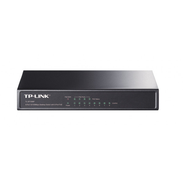 TP-LINK 8-port 10/100 PoE Switch No administrado Energía sobre Ethernet (PoE) Negro - Imagen 1