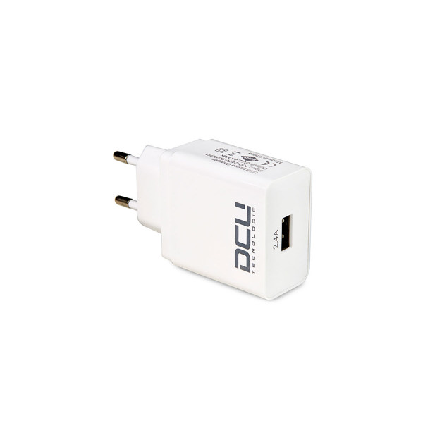Dcu Ingresso porta USB 5V 2.4a caricatore da parete bianco - Immagine 1