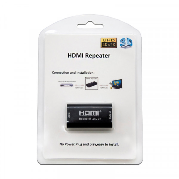 REPETIDOR EXTENSOR HDMI, A/H-A/H, NEGRO - Imagen 3
