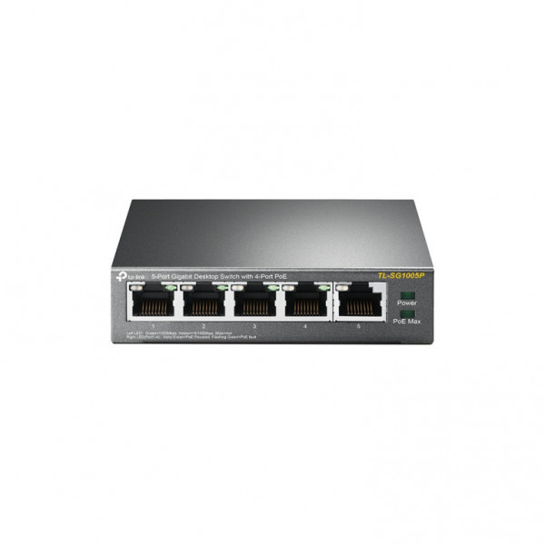 TP-LINK TL-SG1005P No administrado Gigabit Ethernet (10/100/1000) Energía sobre Ethernet (PoE) Negro switch - Imagen 1