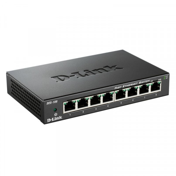 D-Link DES-108 Switch Switch 8x10/100Mbps Metal - Immagine 3