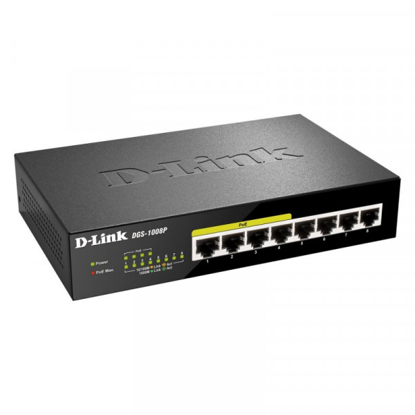 D-Link DGS-1008P Switch 8xGB 4xPoE - Imagen 3