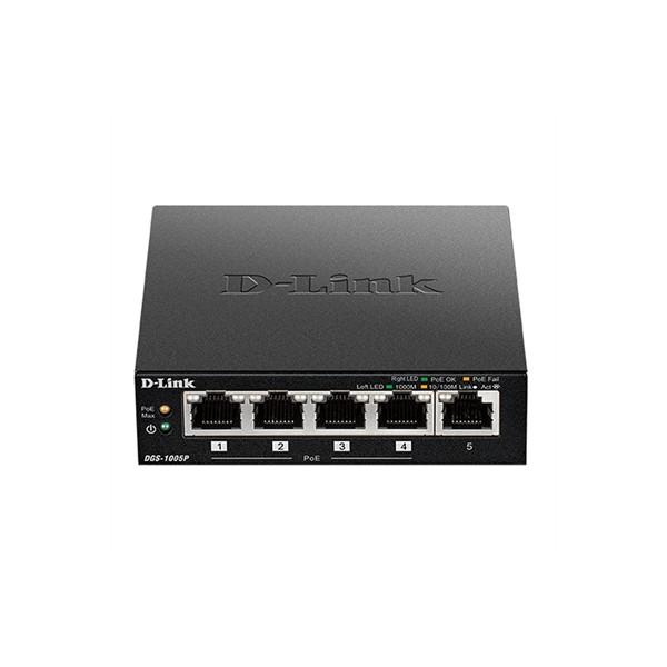 D-Link DGS-1005P Switch 5xGB 4xPoE - Imagen 1